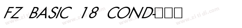 FZ BASIC 18 COND字体转换